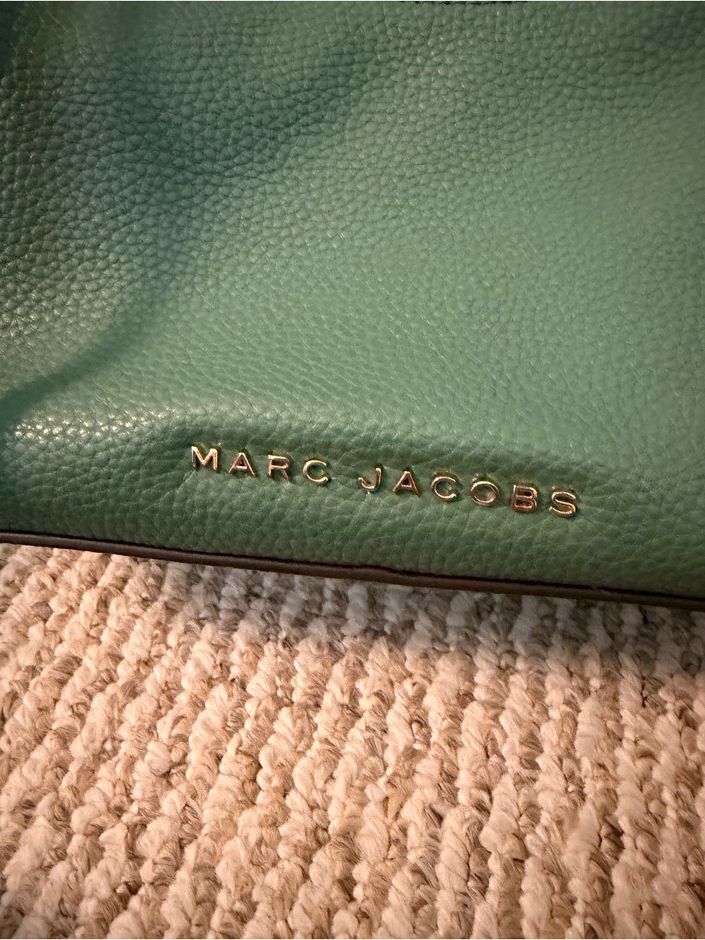 Marc Jacobs Teal Pebbled Leather Crossbody with Branded Strap - Picture 2 of 6